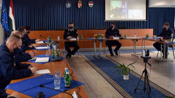 Évértékelő a Békés Megyei Rendőr-főkapitányságon. Forrás: police.hu
