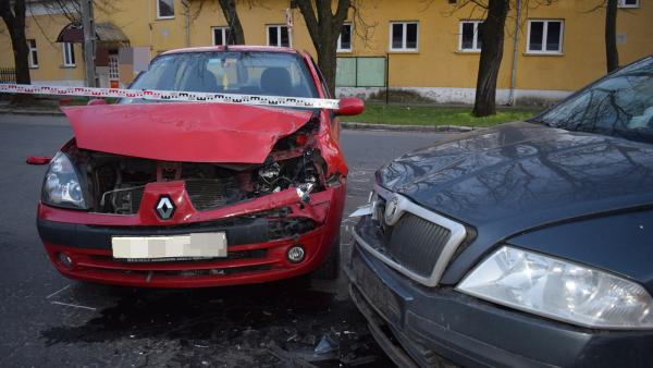 Baleset Orosházán, 2021.03.31.-én. Fotó: police.hu