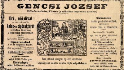 Hirdetés a Békésmegyei Közlönyben (1901. augusztus 11., Library Hungaricana)