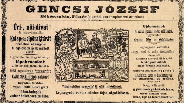Hirdetés a Békésmegyei Közlönyben (1901. augusztus 11., Library Hungaricana)