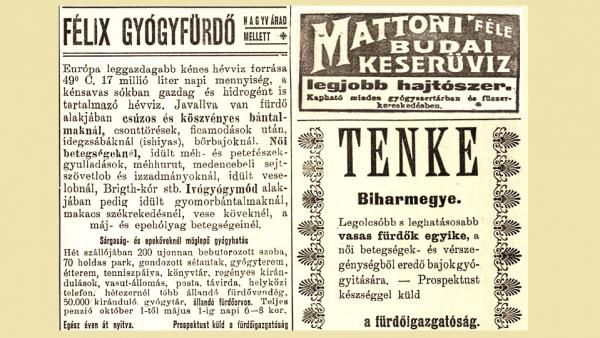 Egészségügyi reklámhirdetések, Békésmegyei Közlöny, 1905. június 25. (Library Hungaricana)