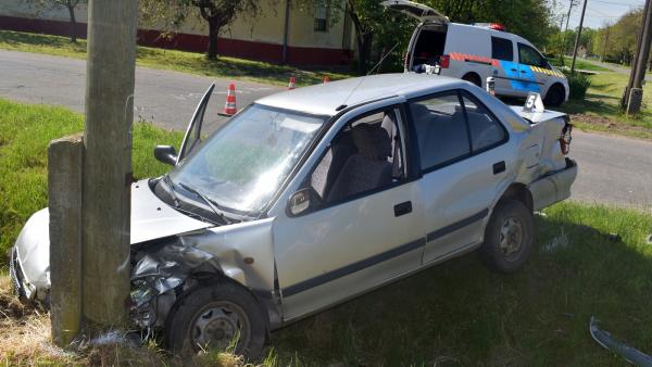 Baleset Mezőberényben – Fotó: police.hu