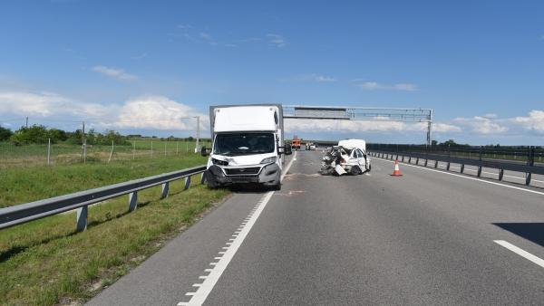 Baleset Szarvas külterületén 2021.05.29.-én. Forrás: police.hu