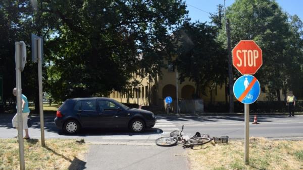 Baleset Orosházán, 2021.06.29.-én. Fotó: police.hu