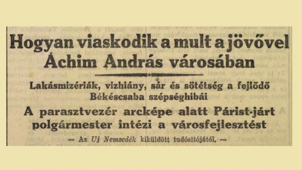 Az Új Nemzedék 1925. október 3-ai lapjából