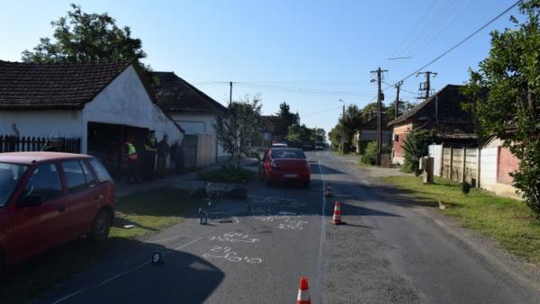 Baleset Csanádapácán 2021.09.27.-én. Forrás: police.hu