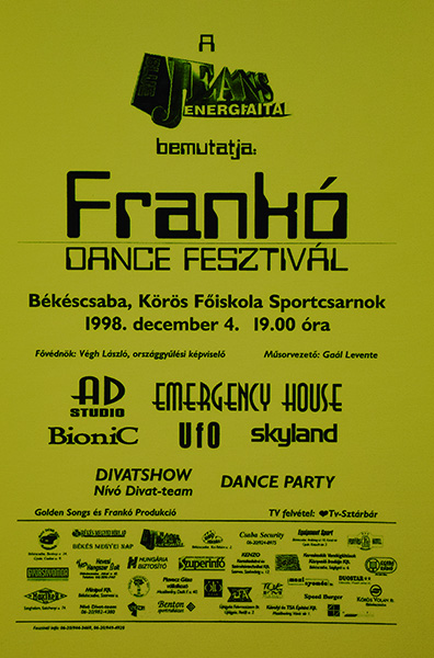 Az első Frankó Dance Fesztivál plakátja – Fotó: behir.hu/Such Tamás