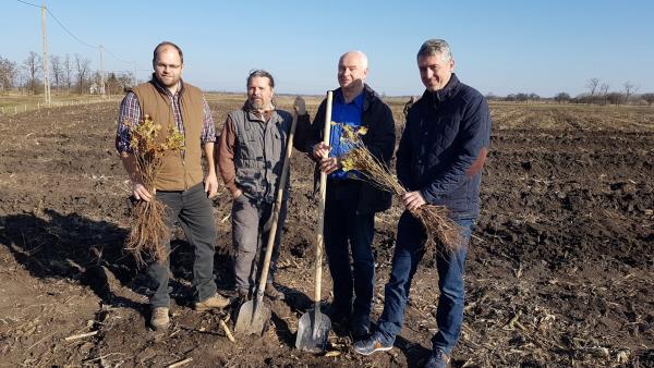 A Garabonciás erdő ültetésén (fotó: facebook)