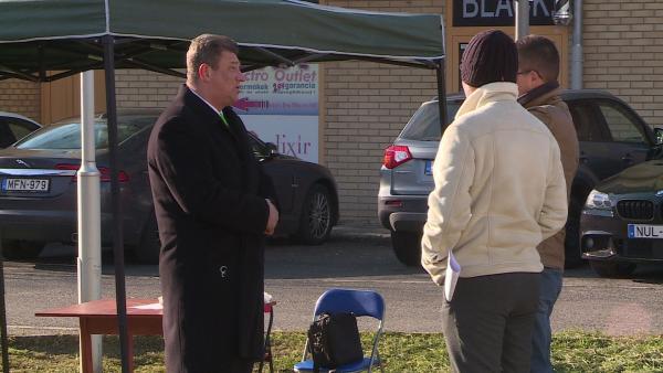 Frankó Attila, a karácsonyi vásár és termelői piac szervezője a sajtótájékoztatón