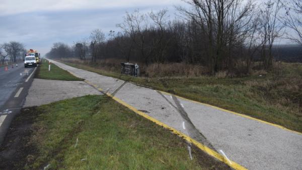 A békéscsabai baleset (fotó: police.hu)