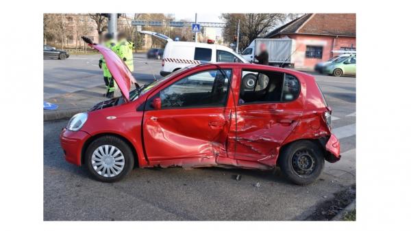 A békéscsabai baleset (fotó: police.hu)