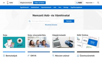 A NAV új honlapja (Forrás: nav.gov.hu)