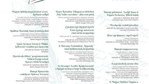 Magyar kultúra hete Békéscsabán 2022