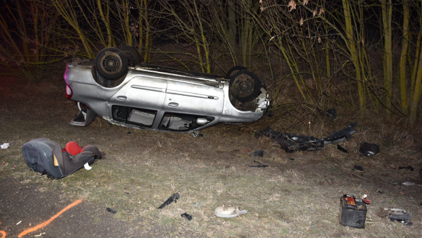 Baleset Békéscsaba és Kétegyháza között 2022.02.01.-jén. Forrás: police.hu