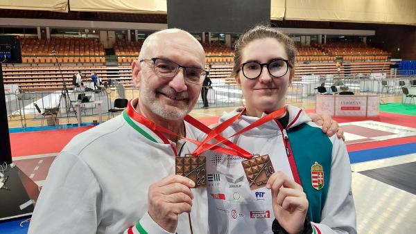 Galli Zsolt és a bronzérmes Gachályi Gréta (Fotó: Galli Zsolt)(Fotó: Kuti István)