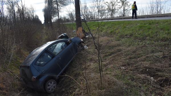 Baleset Gyomaendrőd mellett 2022.04.05.-én. Fotó: police.hu