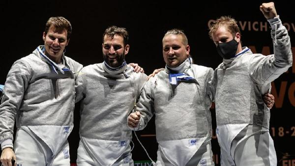 Korábbi kép a magyar férfi kardcsapatról. (Forrás: Nemzeti Sport)