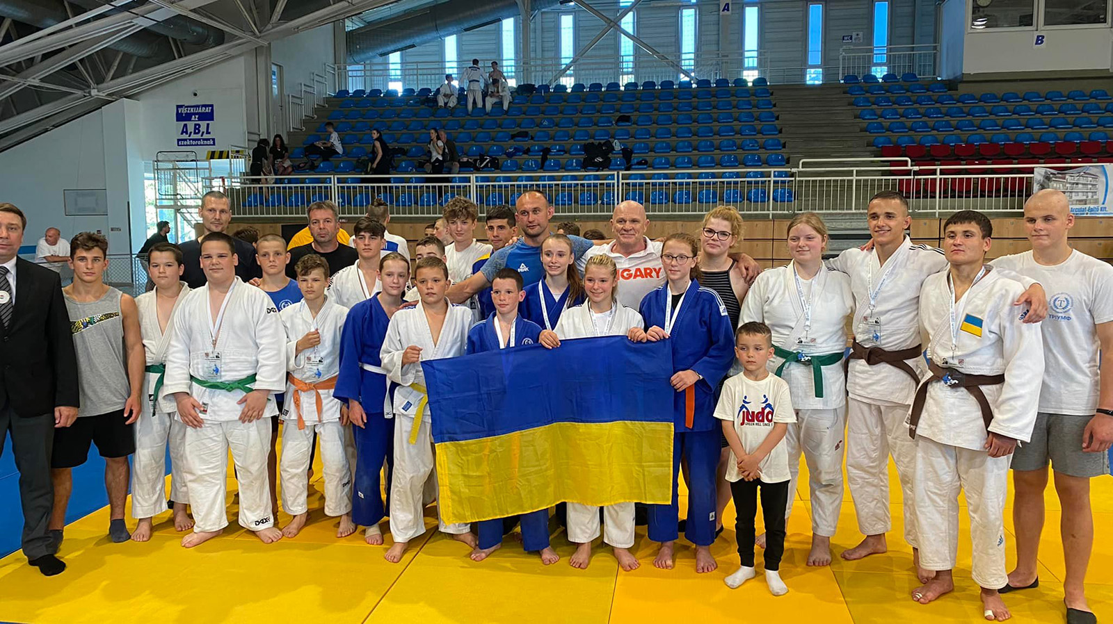 Ukrán judósok a BM Kano Judo SE versenyzőivel – forrás: BM Kano Judo SE