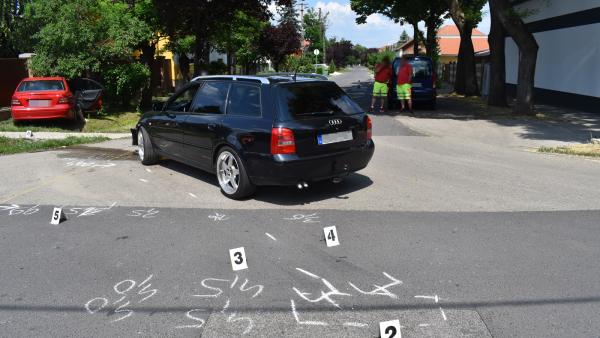 Baleset Békéscsabán, 2022.06.08.-án. Forrás: police.hu