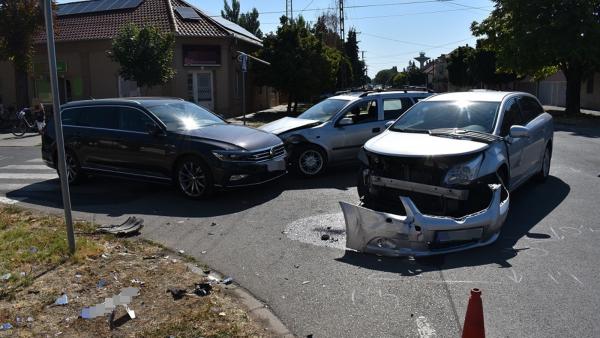 Baleset Szarvason 2022.07.26.-án. Fotó: rendőrség