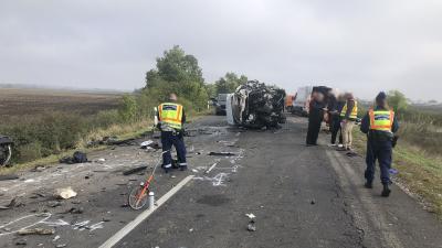 Halálos baleset Körösladányon 2022.09.27.-én. Fotó: police.hu