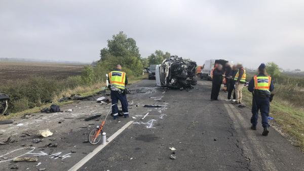 Halálos baleset Körösladányon 2022.09.27.-én. Fotó: police.hu