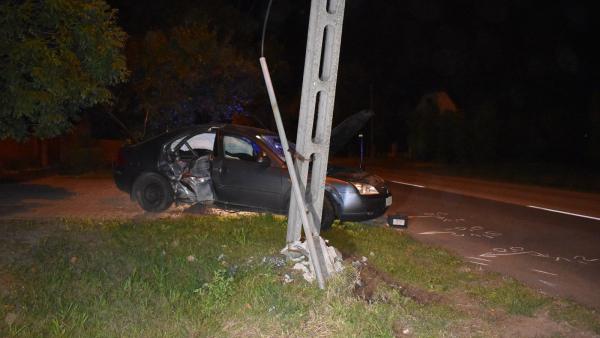 Baleset Orosházán 2022.09.08.-án. Fotó: police.hu