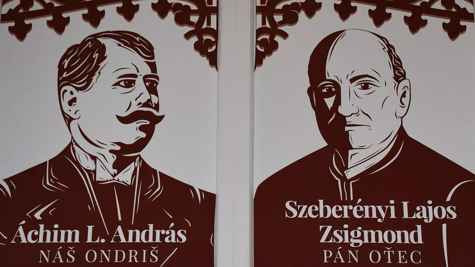 Áchim L. András és Szeberényi Lajos Zsigmond portréja – Fotó: behir.hu/Such Tamás