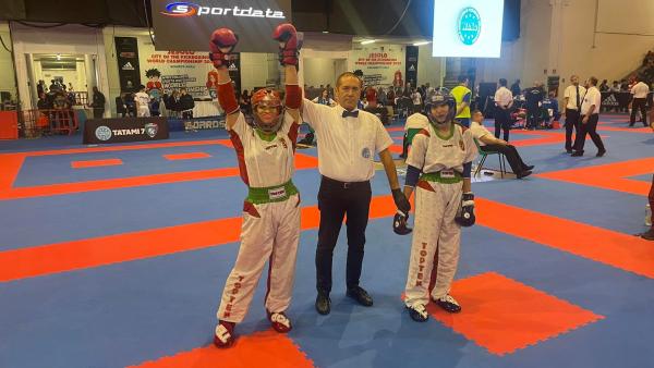 Debreczeni Frida győzött a 2022-es kick-box vb-n korcsoportjában. Fotó: Békés Megyei Harcművész Szövetség