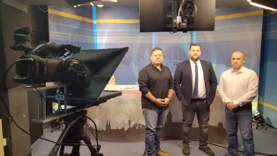 Dr. Duray Balázs, D. Nagy Bence és Poliák Pál a 7.Tv stúdiójában