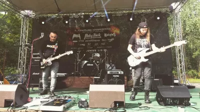 Empty Story a pósteleki Viharsarki Rockfesztiválon: Kovács Zsolt Moha és Kocsis Mihály – Forrás: Moha