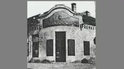 : A Frenkel bankház, a  csabai sorsjáték fő elárusító helye, az Andrássy – Munkácsy utca sarkán