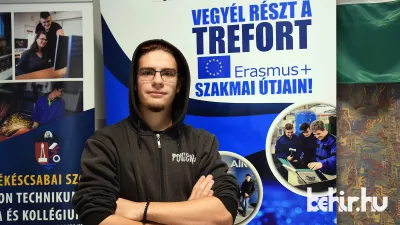 Nyárfádi Bálint, a Trefort diákja – Fotó: behir.hu/Such Tamás