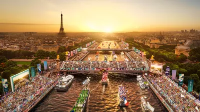 A párizsi olimpia megnyitóját a Szajnán tartják majd július 26-án (illusztráció: olympics.com))