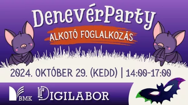 DenevérParty - alkotó foglalkozás a könyvtárban