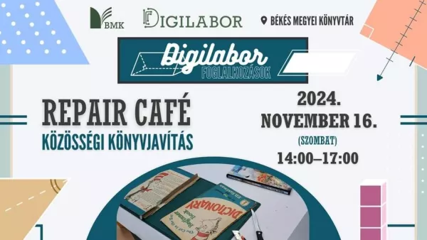 Repair Café: közösségi könyvjavítás